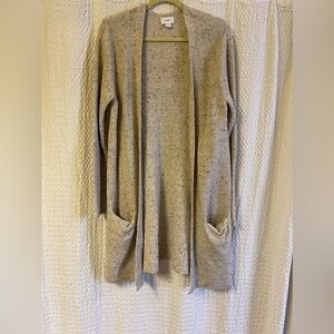 Old Navy, Tan Speckled Cardigan, Size Large